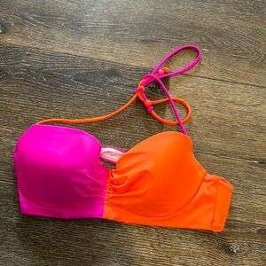 Victoria's Secret Pink and Orange Bikini Top
